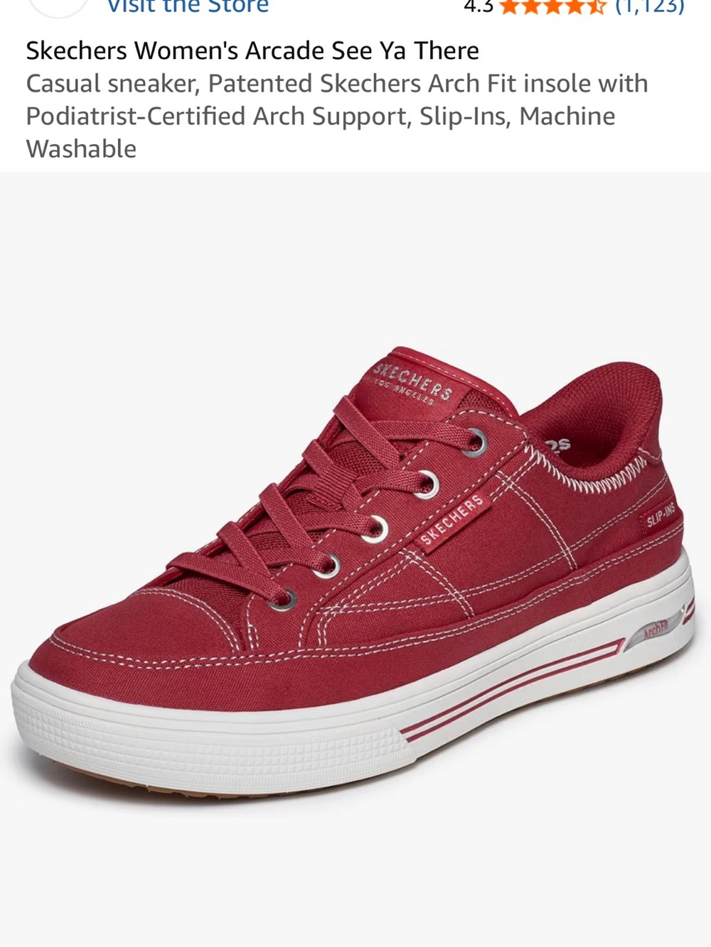 Skechers Women’s Archie See Ya There Slip In Sneakers